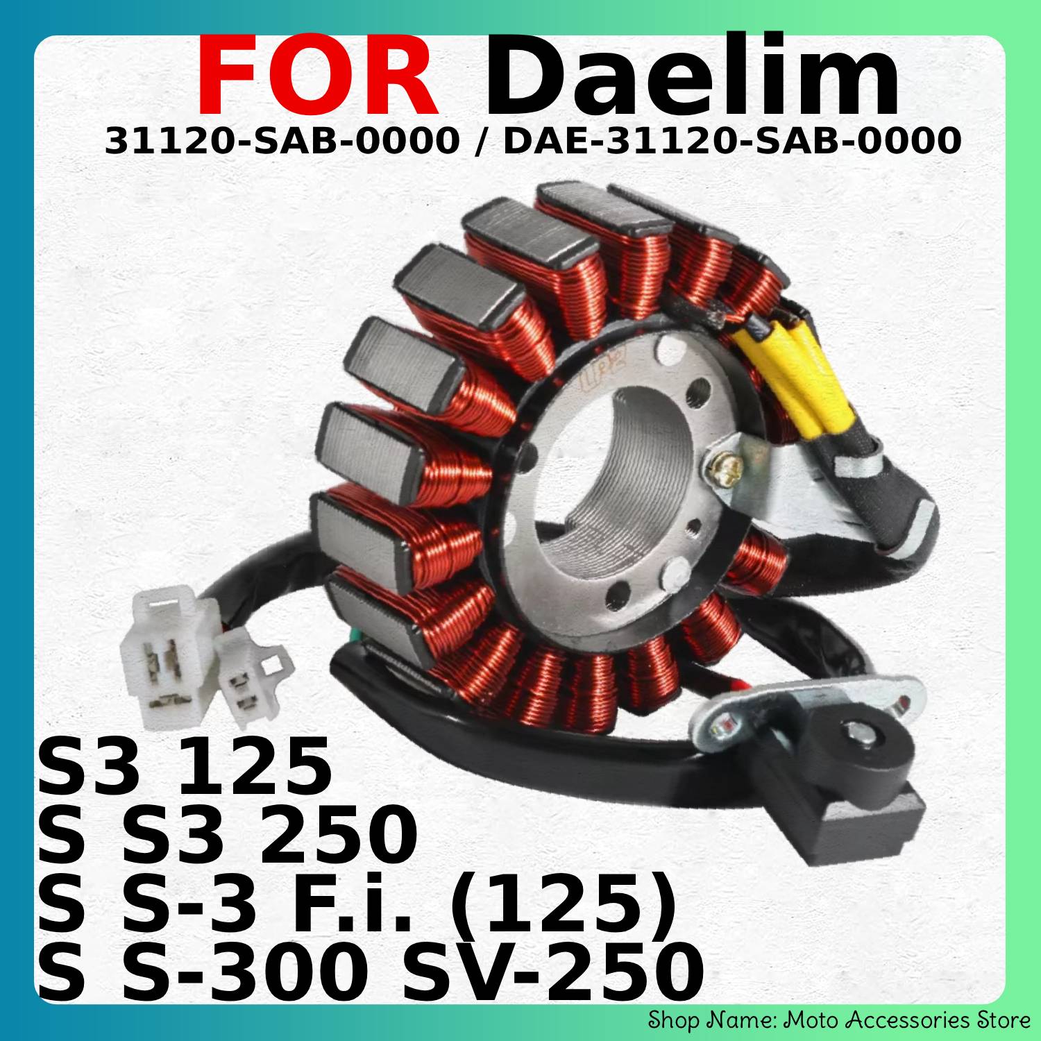 Motorcycle Stator - Bobina do Estator do Motor, Gerador