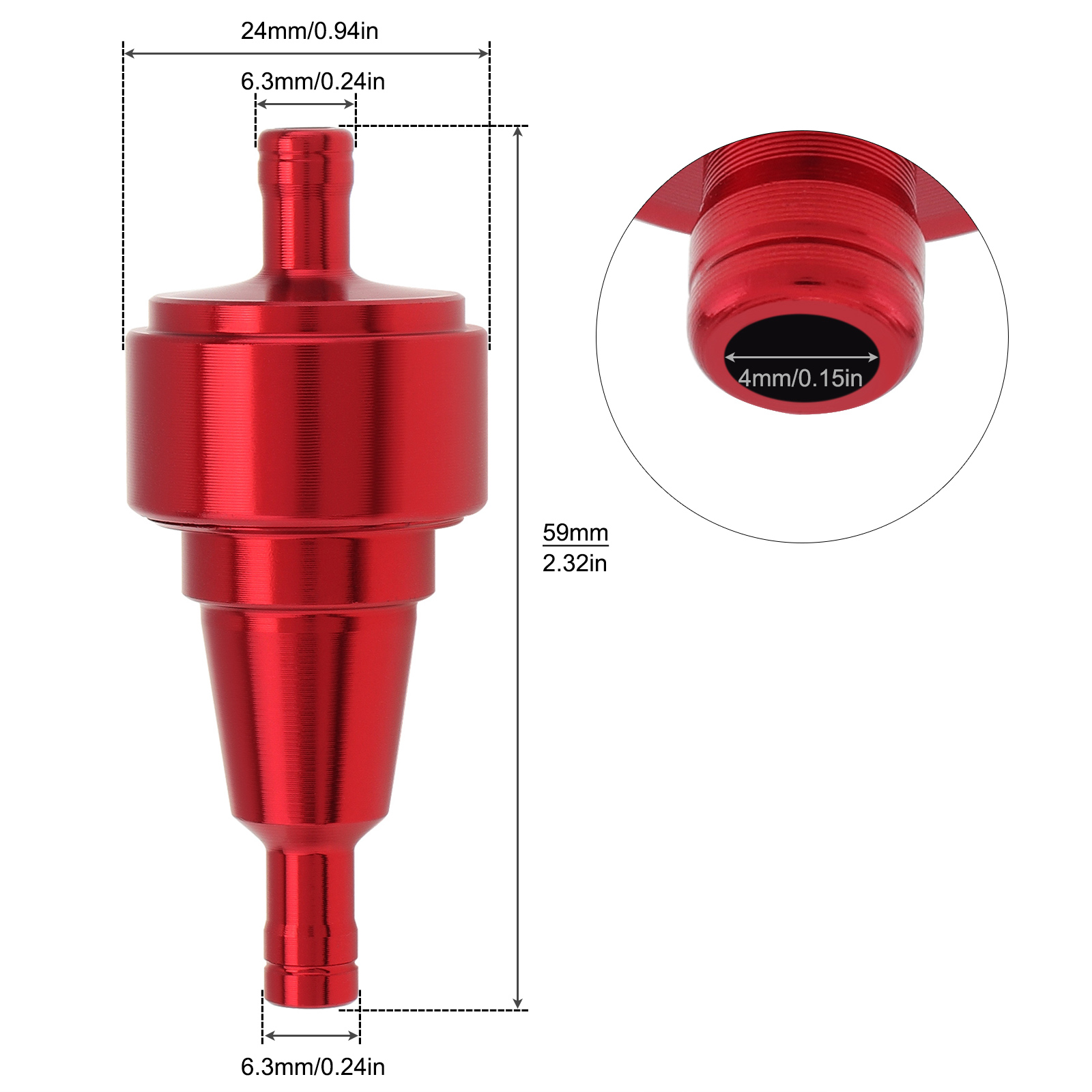 1/4in 6mm filtro de combustíve - Motorcycle Oil Filter avaliação e preço