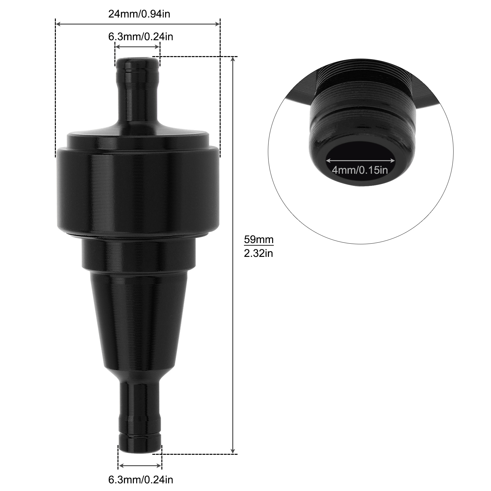 1/4in 6mm filtro de combustíve - Motorcycle Oil Filter avaliação e preço